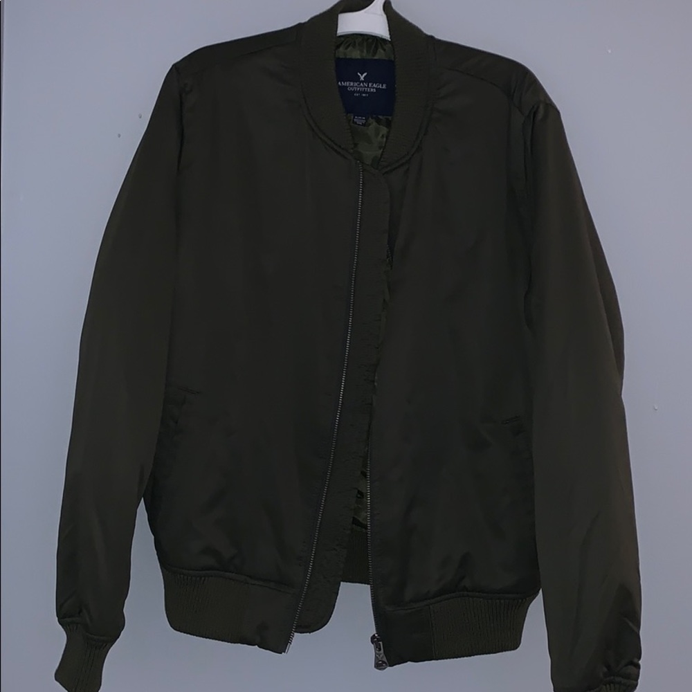 Olive Green Bomber Jacket